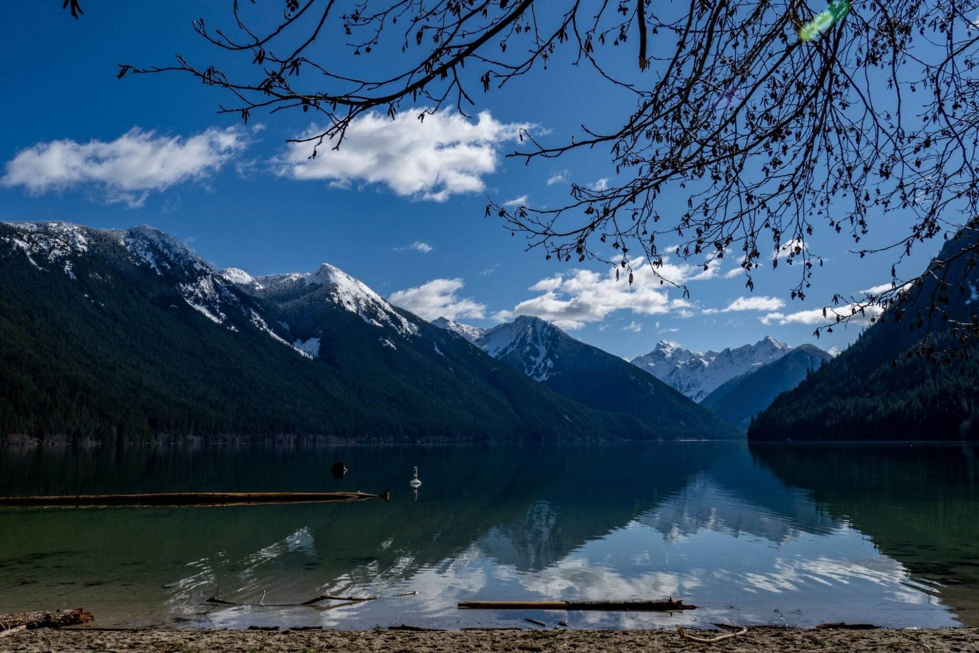 Early spring of Chilliwack lake park provincial park in Chilliwack BC Canada

